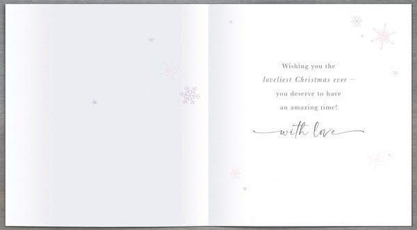 Friend Christmas card- Xmas snowflakes