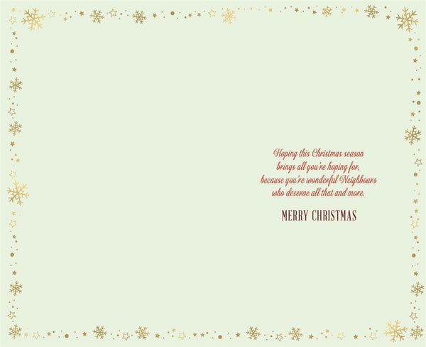 Neighbours Christmas card - special neighbours
