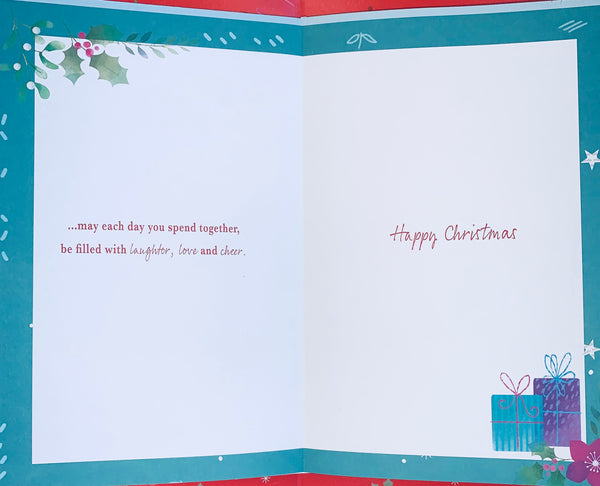 Mum and Dad Christmas card - large card