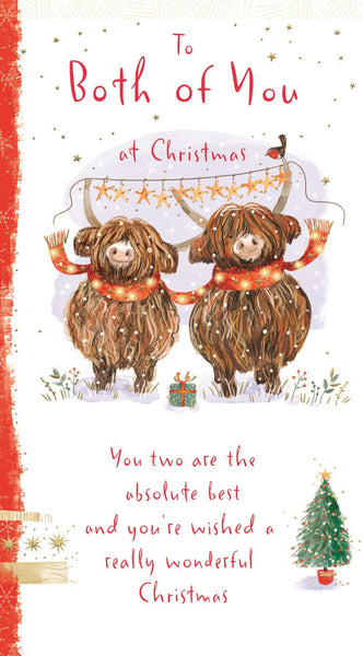 To both of you Christmas card- Highland cows