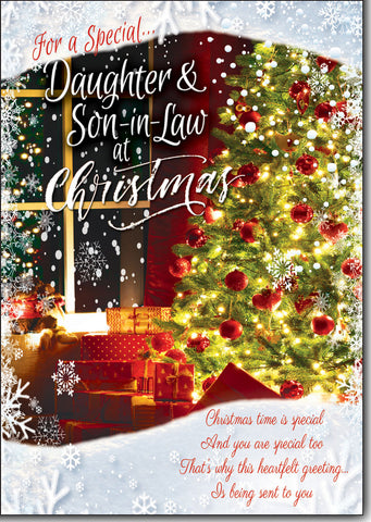 Daughter and Son-in-law Christmas card - sentimental verse