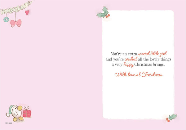 Granddaughter Christmas Card | Cute Bear Design