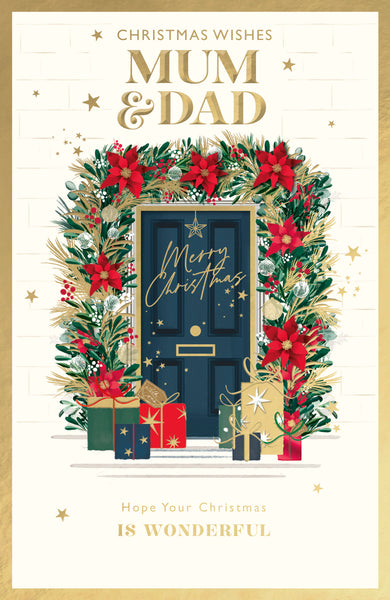 Luxury Mum and Dad Christmas card
