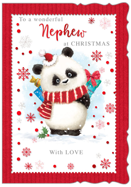 Nephew Christmas card - cute panda