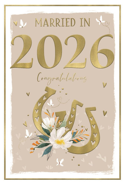 Wedding day card - married in 2026
