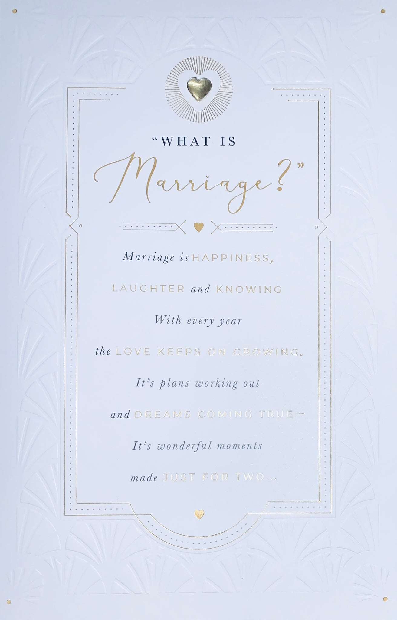 Wedding day card - what is marriage