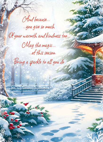 Daughter and Son-in-law Christmas card- sentimental verse- Large card