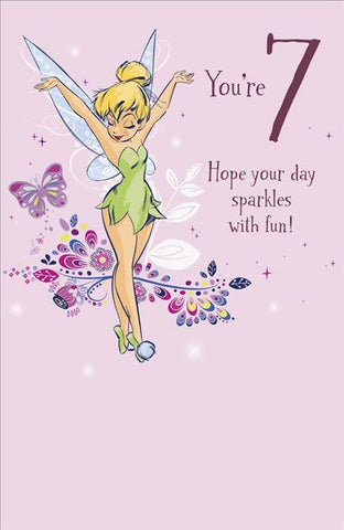Age 7 Tinker Bell birthday card