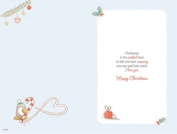 One i love Christmas card - Christmas bear couple