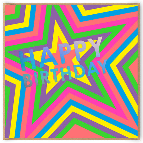 General birthday card for her- rainbow star