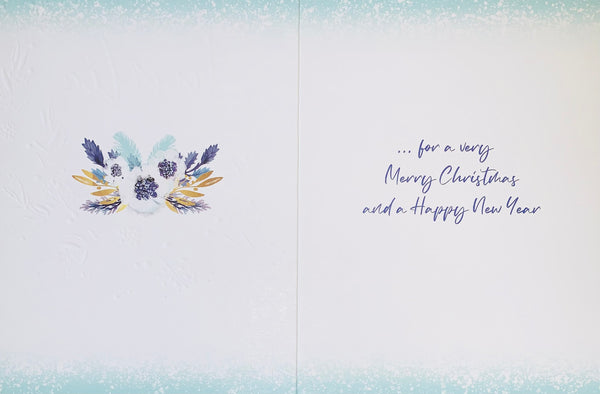Auntie Christmas card - Christmas wreath