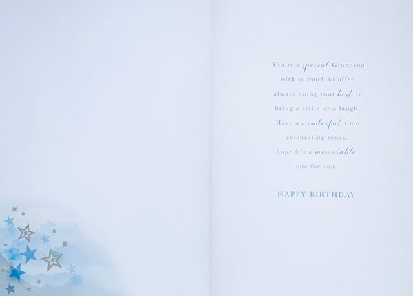Grandson birthday card - sentimental verse