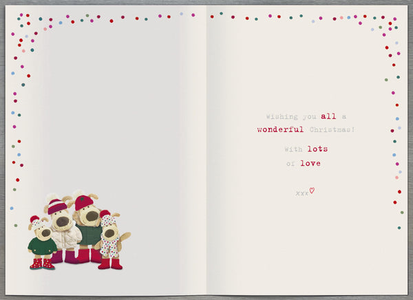 To a special family Christmas card- Boofle