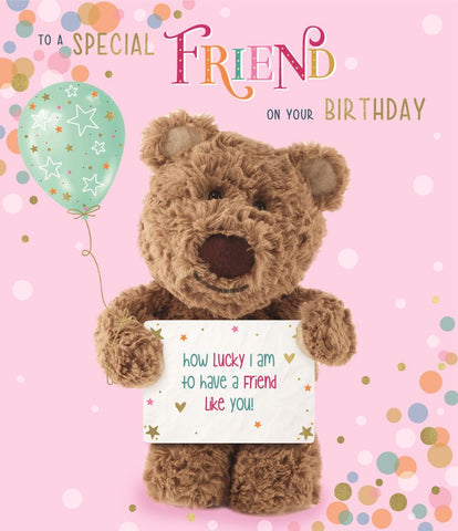 Friend birthday card - cute bear