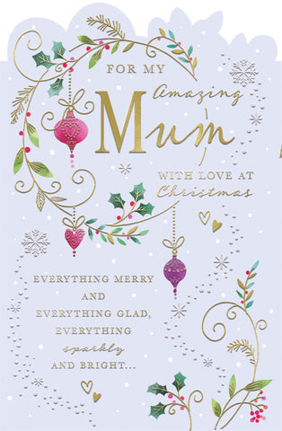 Mum Christmas card- large card