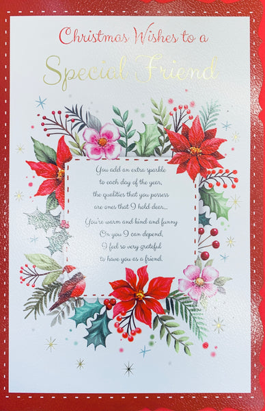 Special friend Christmas card- Large card