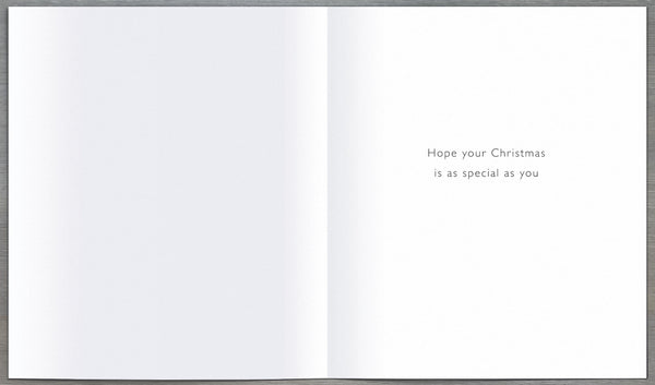Daughter Christmas card - modern stars and hearts