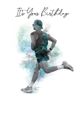 General birthday card- running