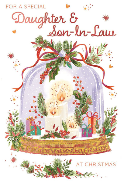 Daughter and Son-in-law cards - Xmas candles
