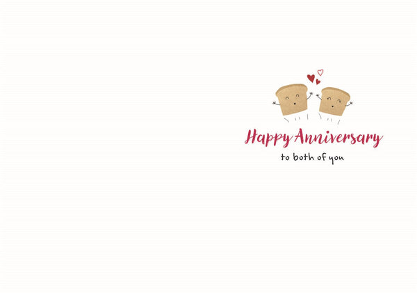 Your anniversary card - cute toast