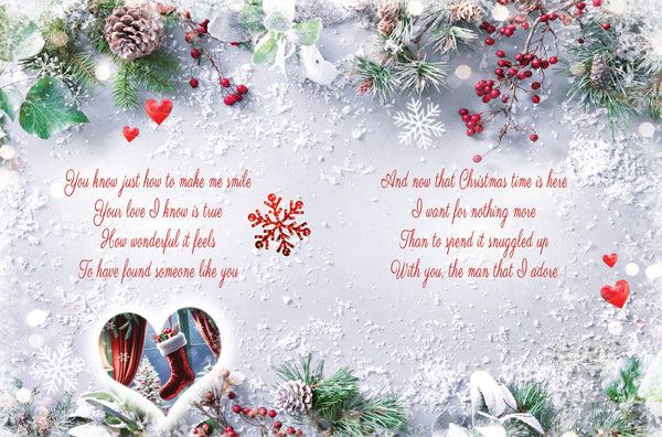 Man in my life Christmas card - sentimental verse