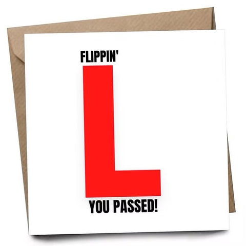 Driving test congratulations card - you passed