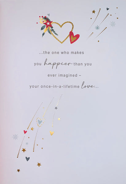 Husband luxury Christmas card - sentimental verse