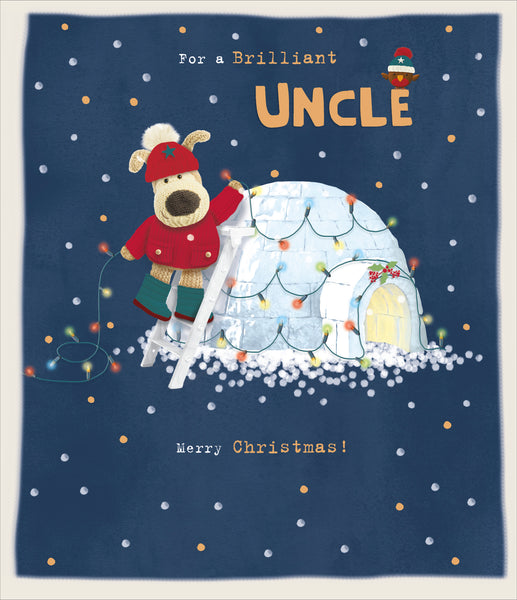 Uncle Christmas card - cute Boofle