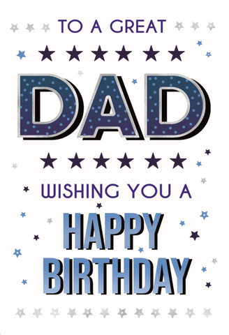 Dad birthday card- modern stars