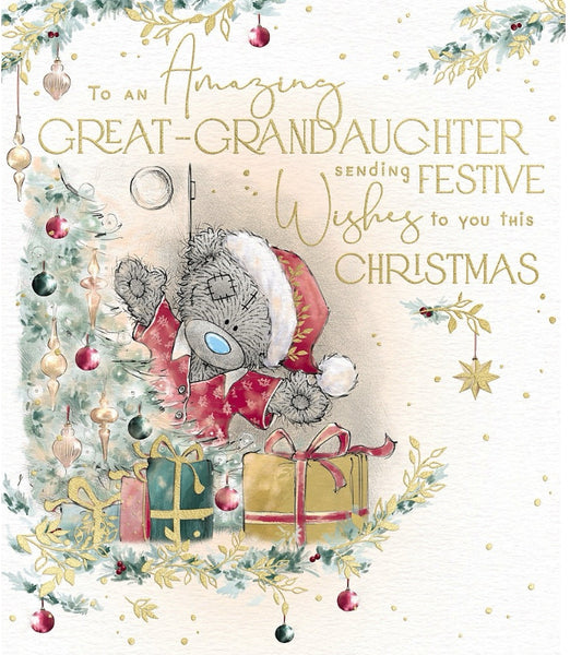 Me to you - Great Granddaughter Christmas card