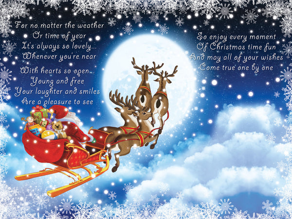 To Grandchildren Christmas card - sentimental verse