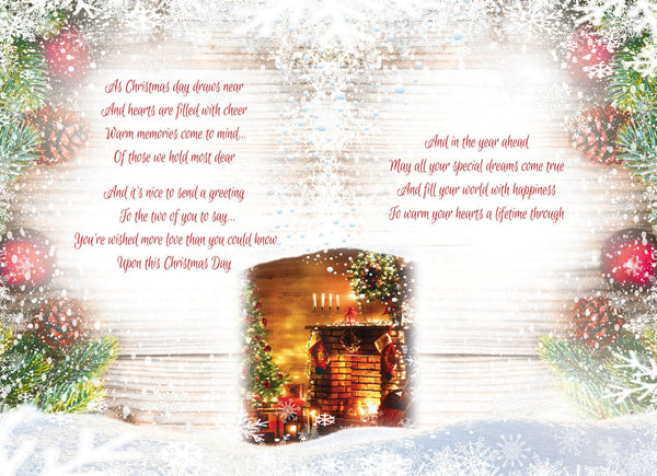 Daughter and Son-in-law Christmas card - sentimental verse