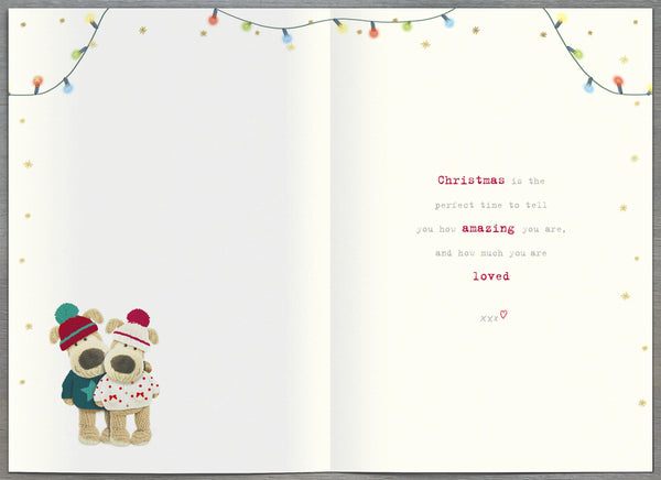 One i love Christmas card - Boofle