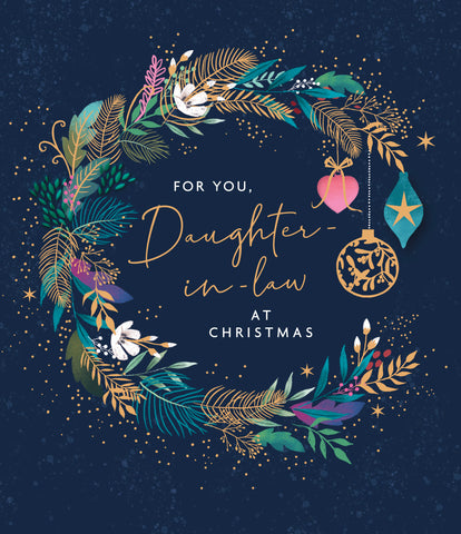 Daughter-in-law Christmas card- Christmas sparkles