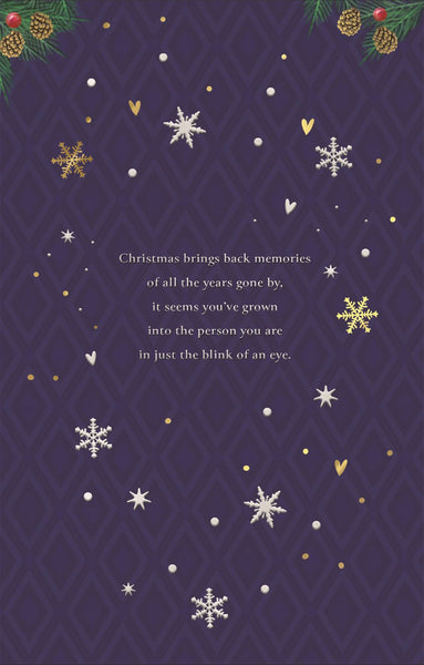 Son Christmas Card – Sentimental Verse, Large Greeting Card
