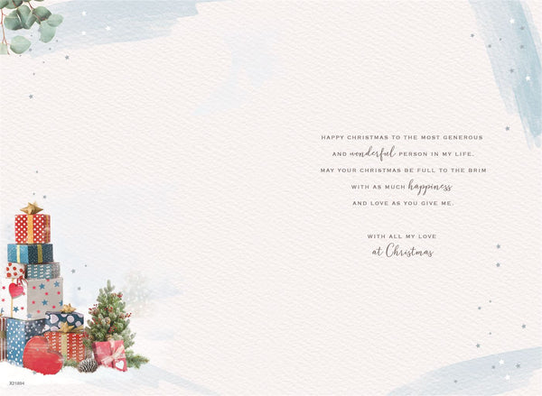 Husband Christmas card - festive gifts