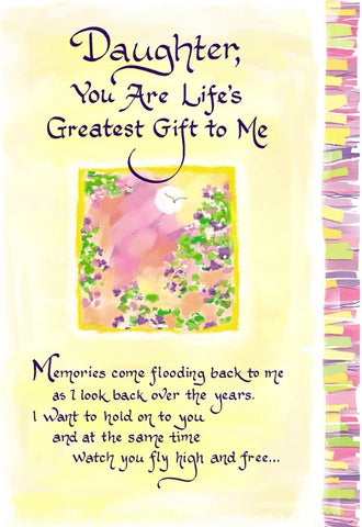 Daughter card - sentimental verse