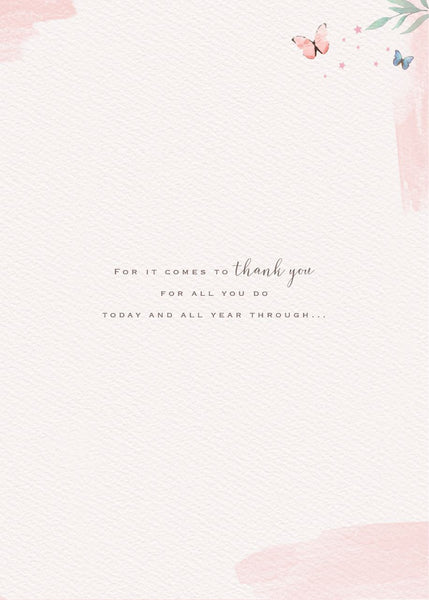 Mum birthday card- flowers and gift