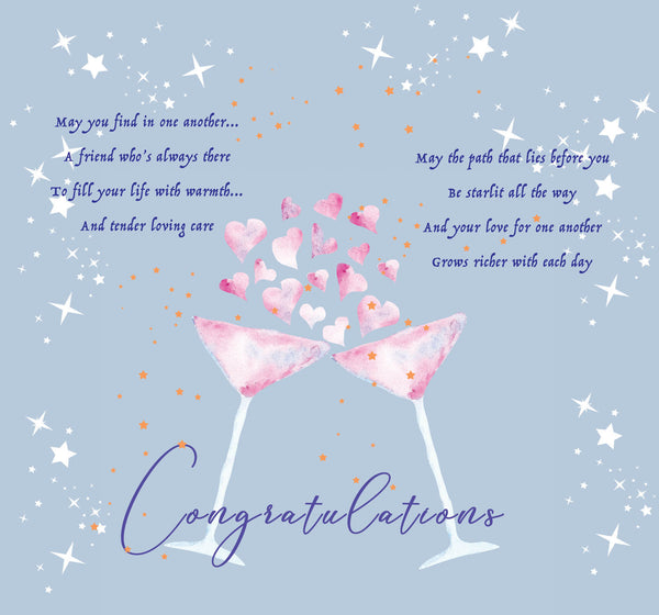 Engagement congratulations card- celebration fizz
