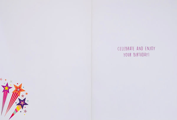 18th birthday card - shooting stars