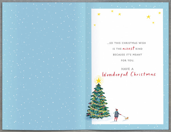 Grandad Christmas card - festive town