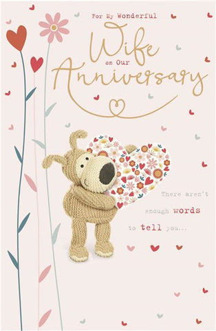 Wife wedding anniversary card - Boofle