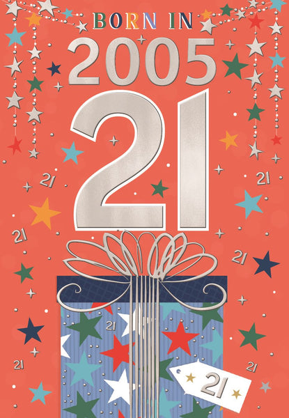 21st birthday card - born in 2005