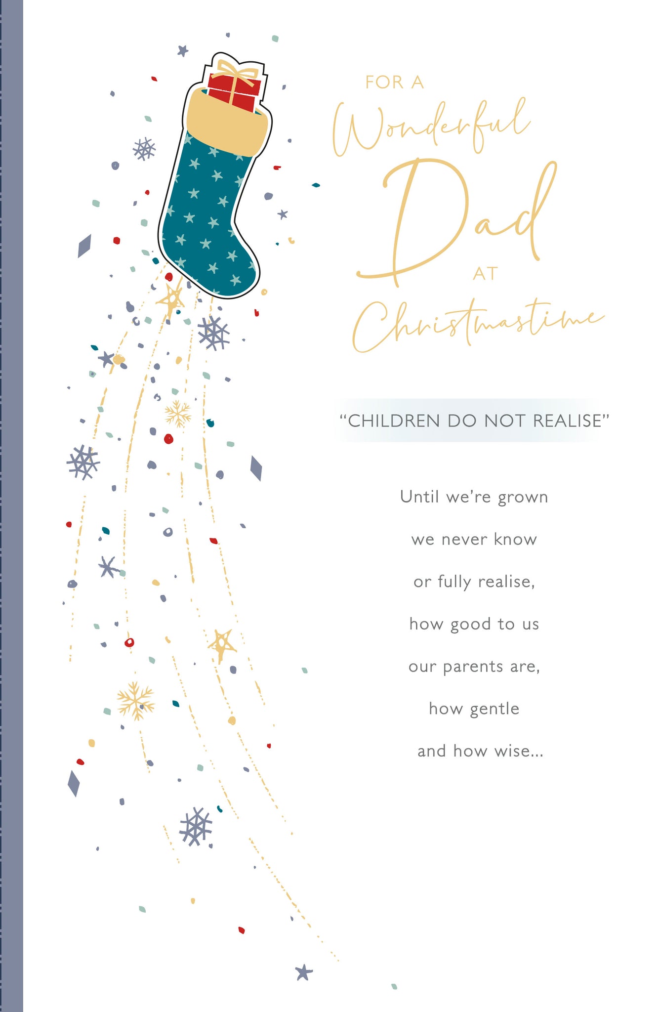 Dad Christmas card - sentimental verse