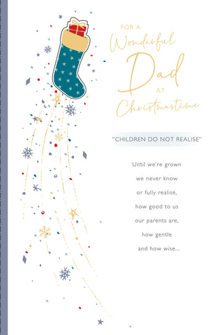 Dad Christmas card - sentimental verse