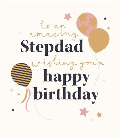 Step-dad birthday card - modern