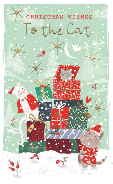 To the cat Christmas card - cute