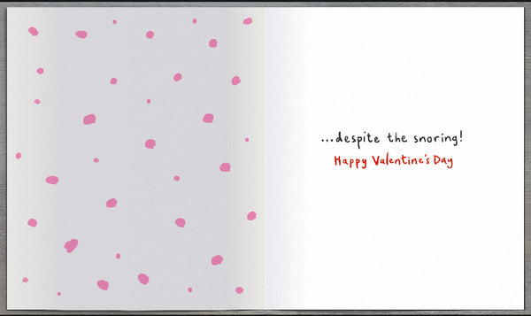 Husband Valentine’s Day card- funny card - snoring