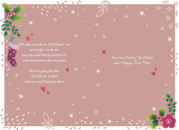 Daughter and Son in law Christmas card - sentimental verse