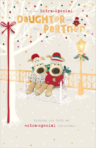 Daughter and Partner Christmas card - Boofle